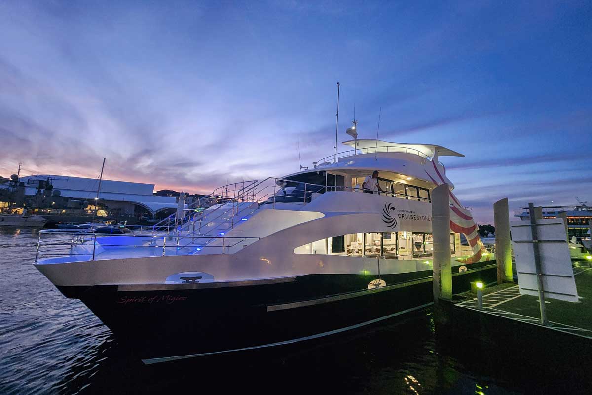 The boat for the Journey Beyond Cruise Sydney tour, Australia