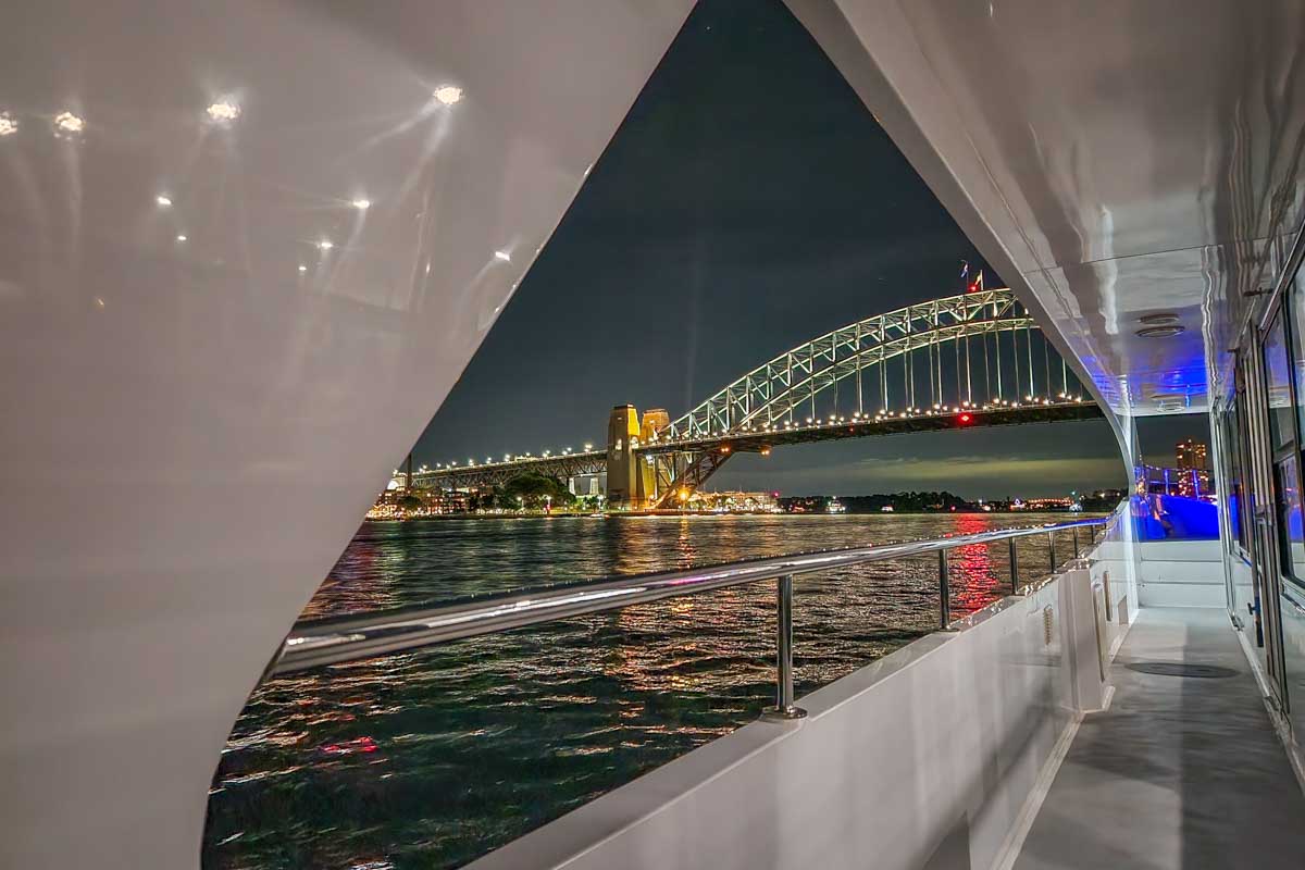 Views of the Sydney Harbour Bridge from the Journey Beyond the Cruise Sydney