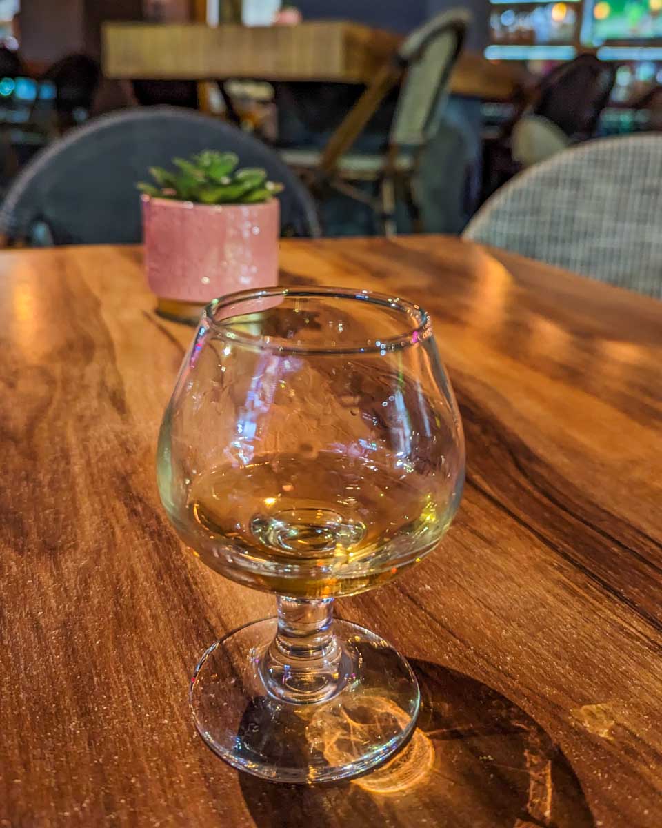 A glass of Clase Azul Reposado Tequila in Puerto Vallarta, Mexico