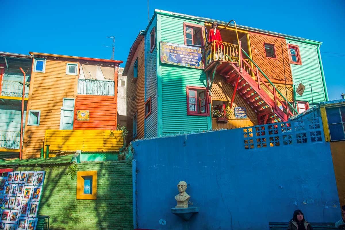 Decorated buildings in La Boca, Buenos Aires