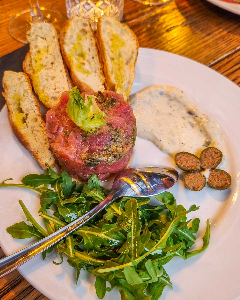 Food we tried on a food tour in Jasper in winter