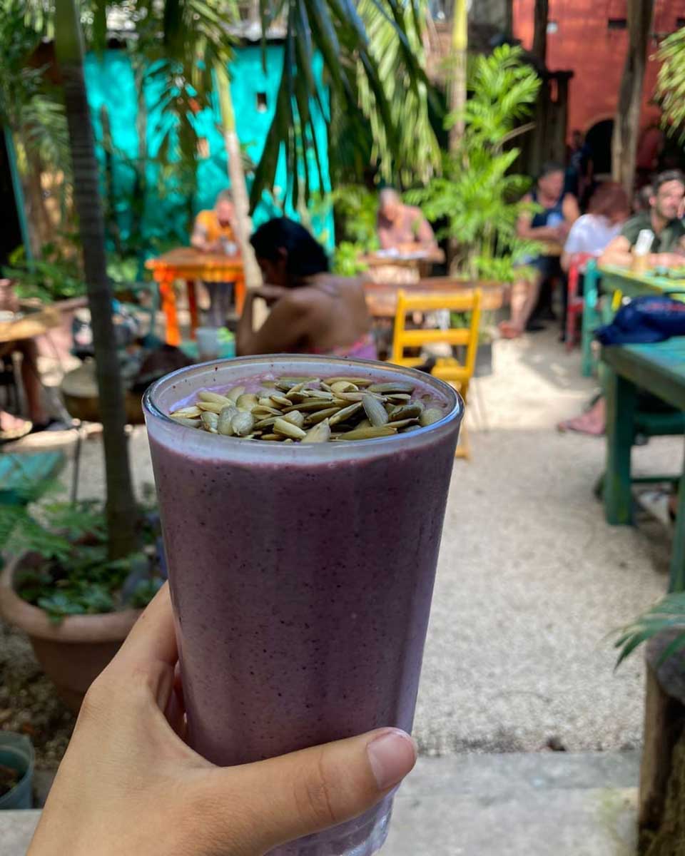 Smoothie at Raw Love Tulum