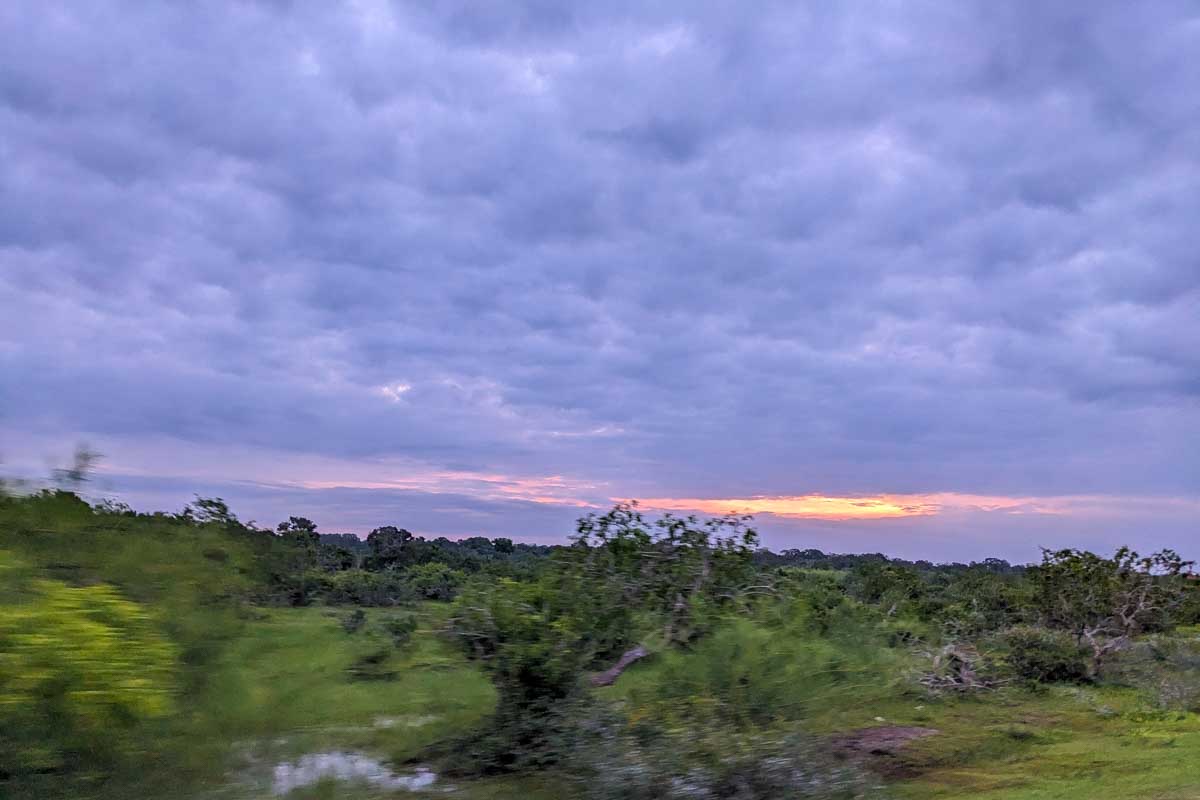 Sunrise over Yala National Park Sri Lanka