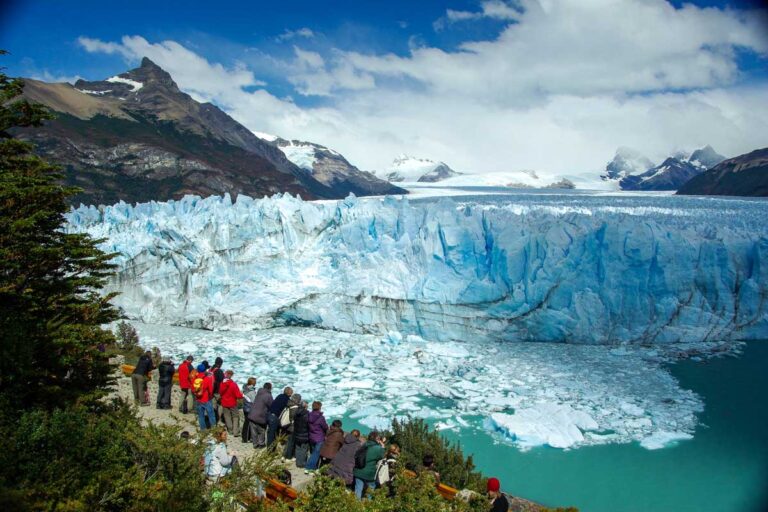 Tourists at the Perito Moreno Glacier Argentina