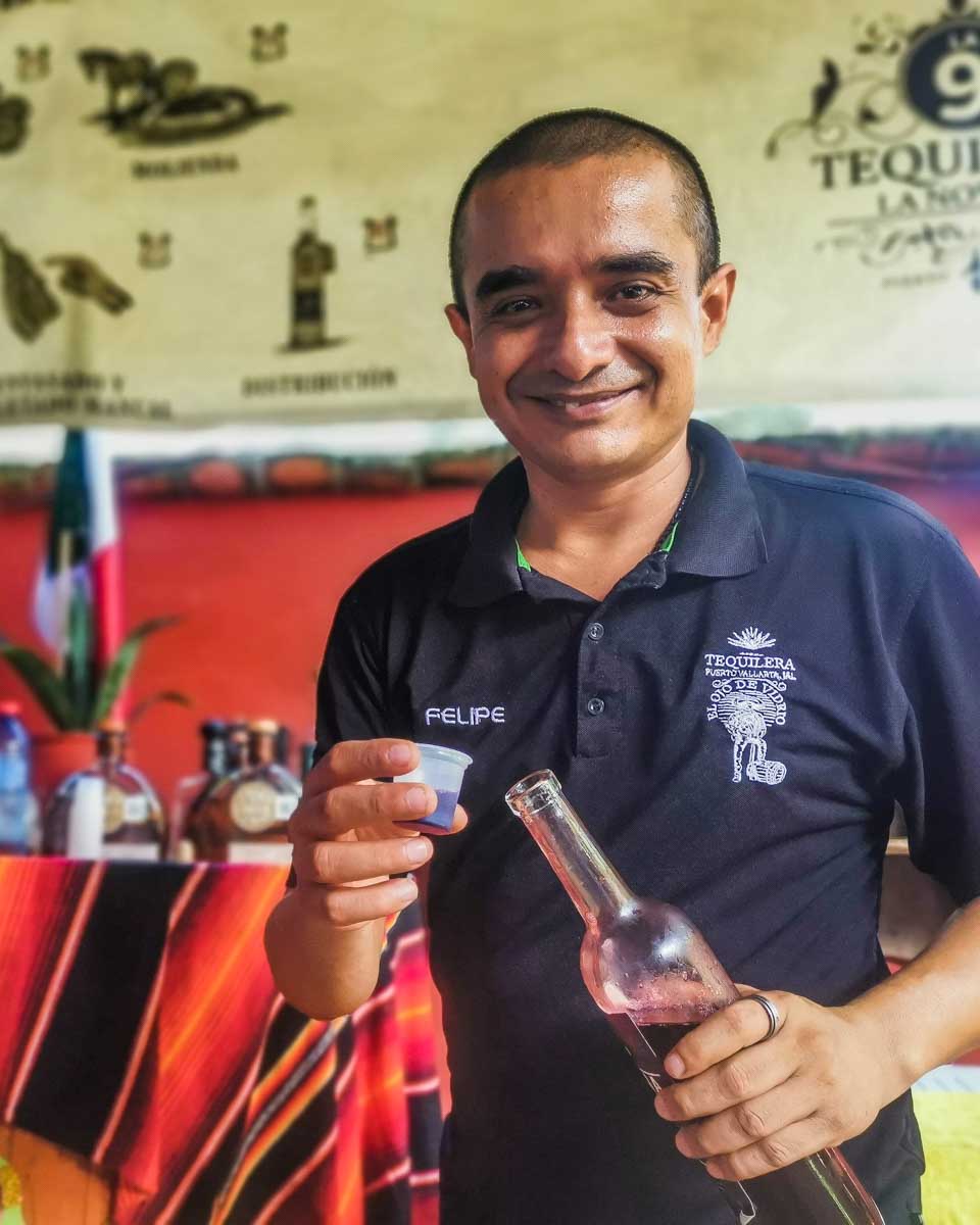 tasting our tequila on our ATV tour in Puerto Vallarta