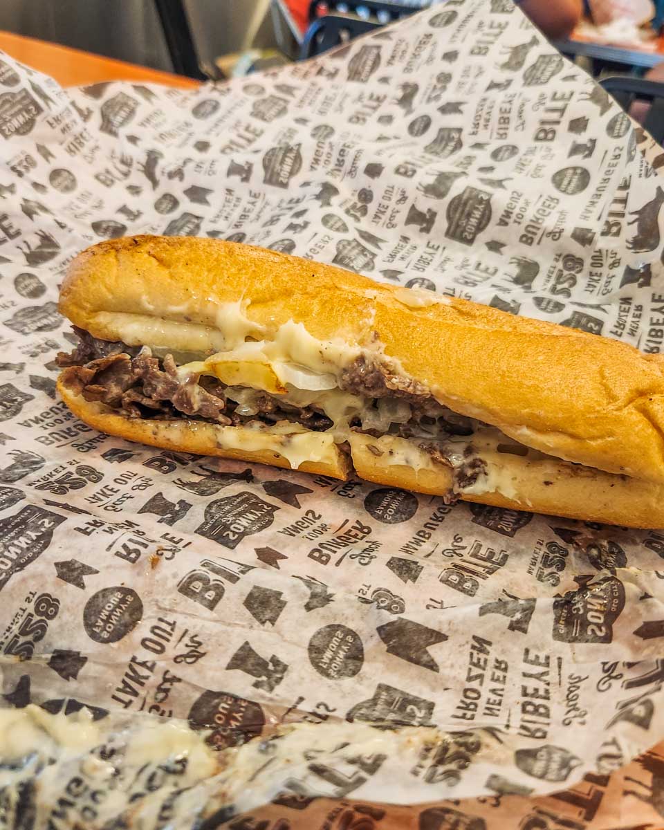 Sonny’s cheese steak in Philadelphia