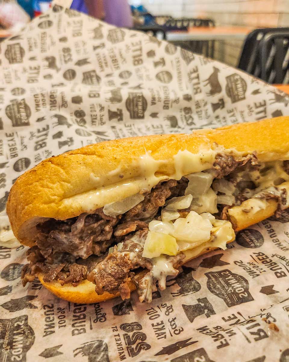 Sonny’s cheese steak in Philadelphia