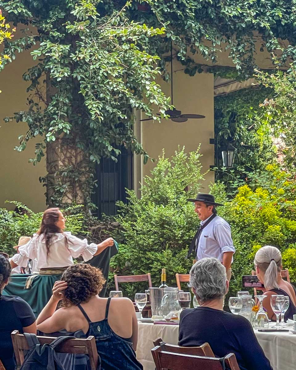 Watching traditional Gauchos dance at a Gaucho tour from Buenos Aires