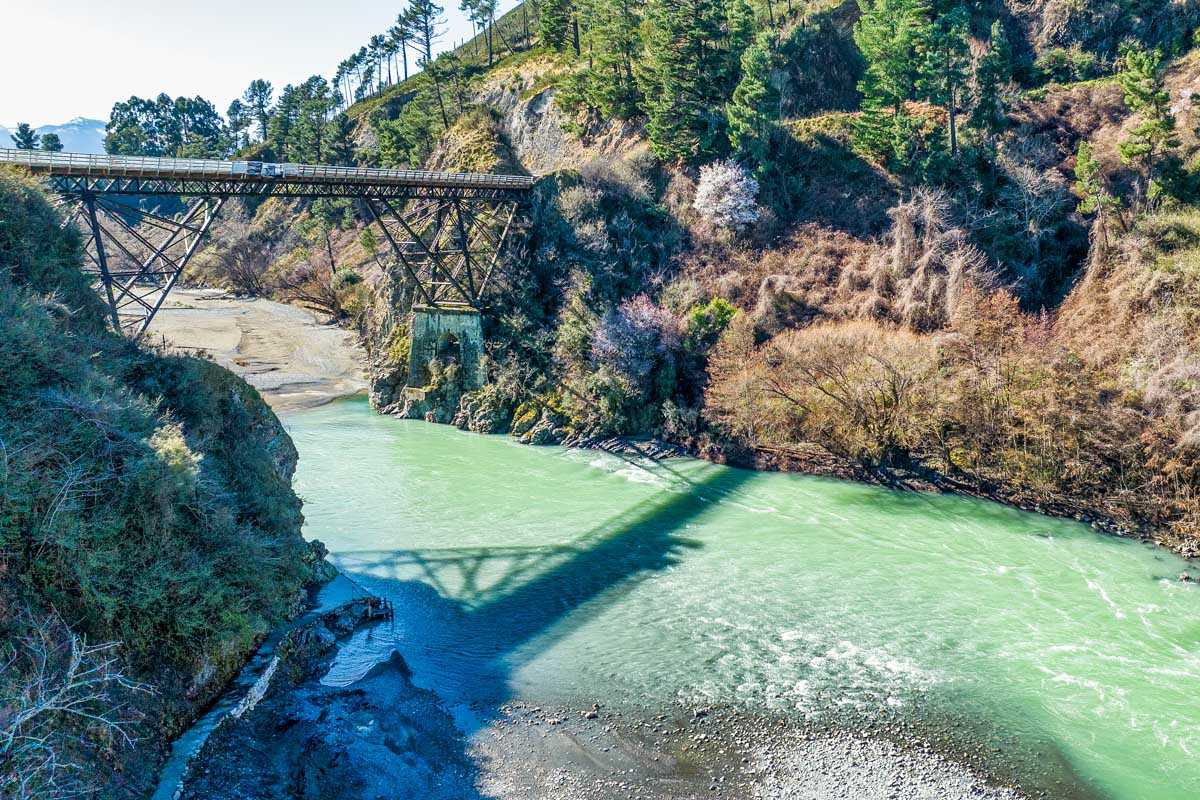 A bridge over the river in Hanmer Springs, New Zealand