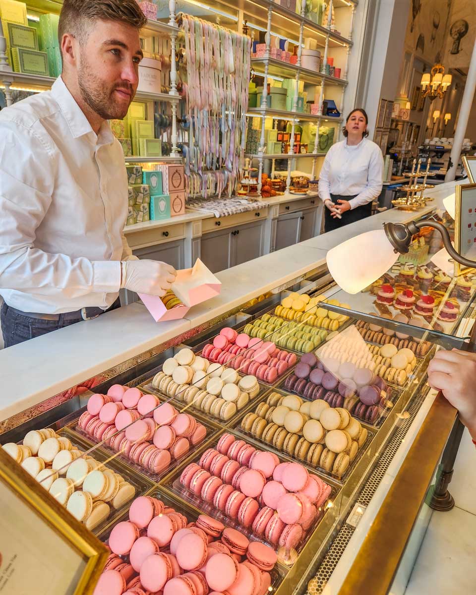 A selection of macarons at Ladurée in Georgetown Washington DC