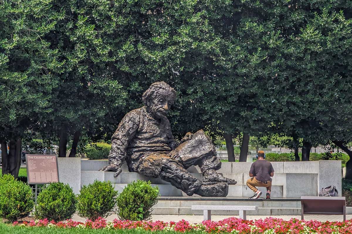 Albert Einstein statue in Washington DC