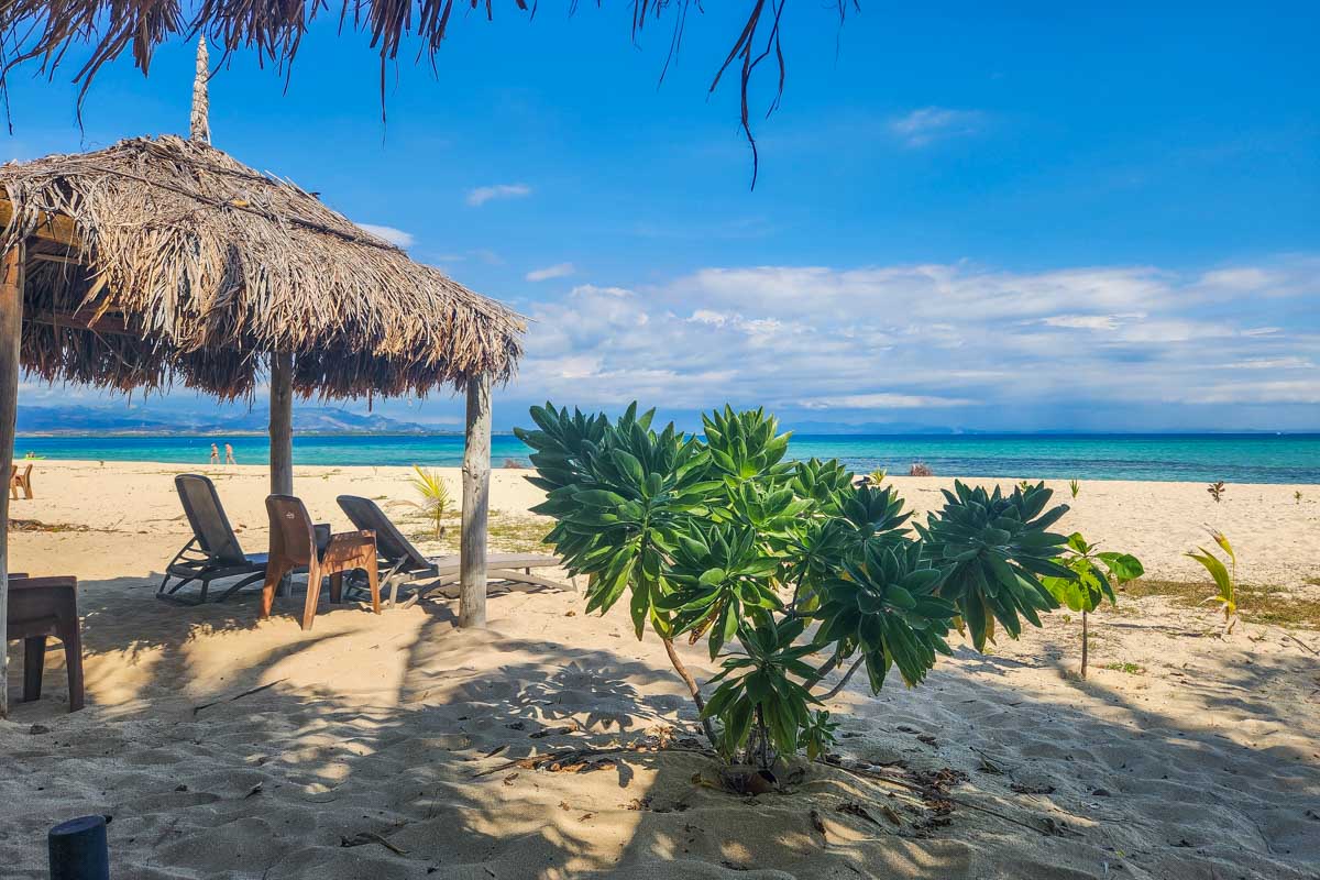 Beach hut on Castaway Island Fiji