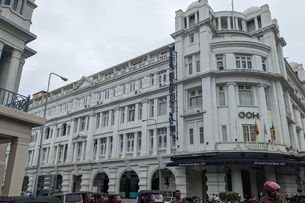 Looking at the grand oriental hotel Colombo Sri Lanka