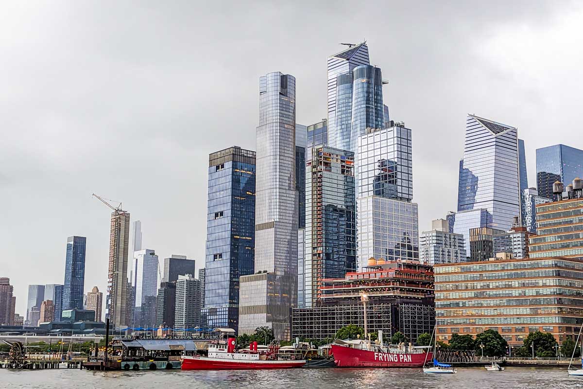 New York City skyline from a cruise in New York City