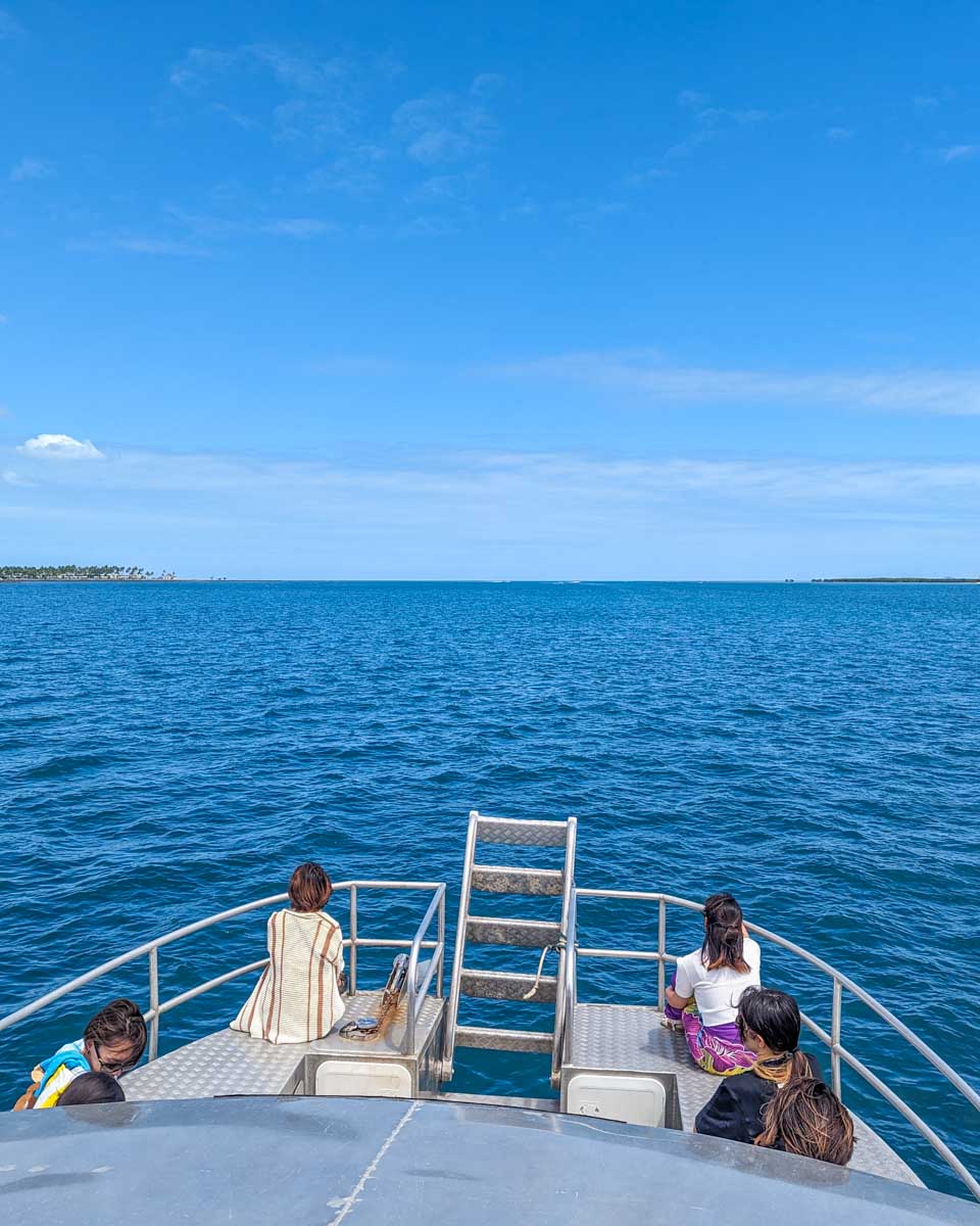 Our port sails from Port Denarau to Seventh Heaven Fiji Floating Platform