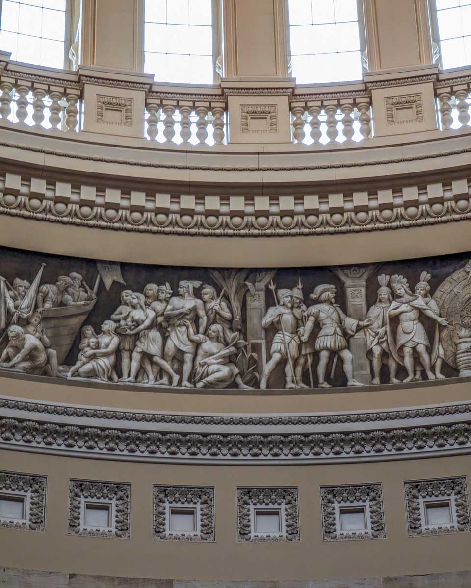 Painting inside the United States CapitolĀ in Washington DC