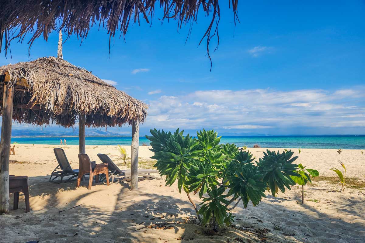 Relaxing in the cabanas at Tivua Island in Fiji