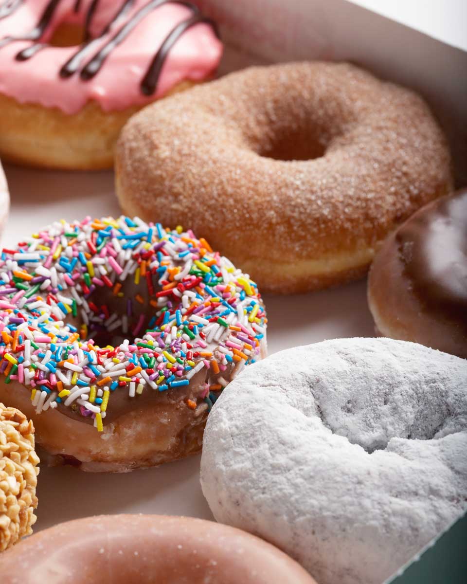 Selection of doughnuts we tried on a food tour in Toronto
