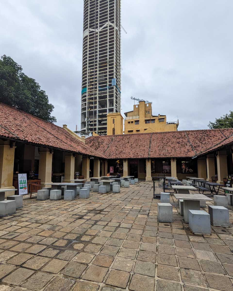 The courtyard of the dutch hospital Colombo Sri Lanka