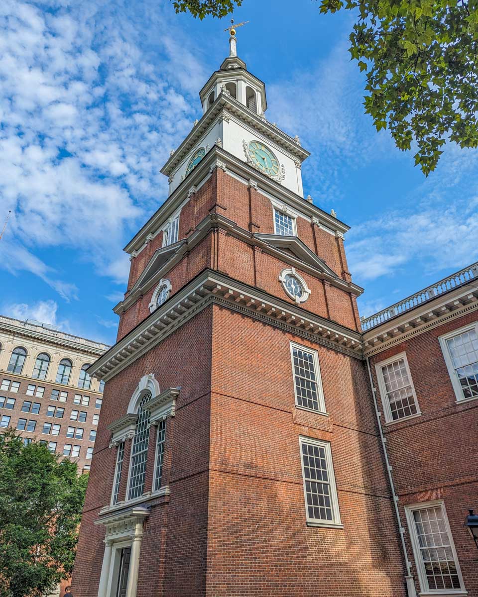 The tower at Independence Hall in Philadelphia, USA