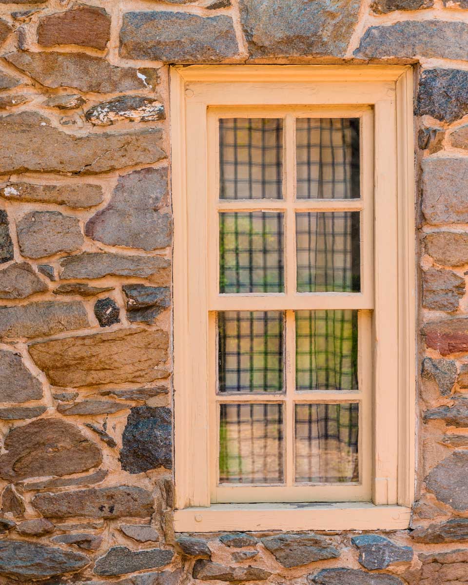 Window at the Old Stone House in Georgetown Washington DC