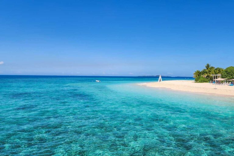 pristine beach on the Castaway Island Day Cruise in Fiji