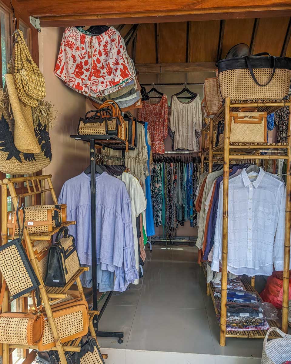 A boutique shop in Canggu, Bali