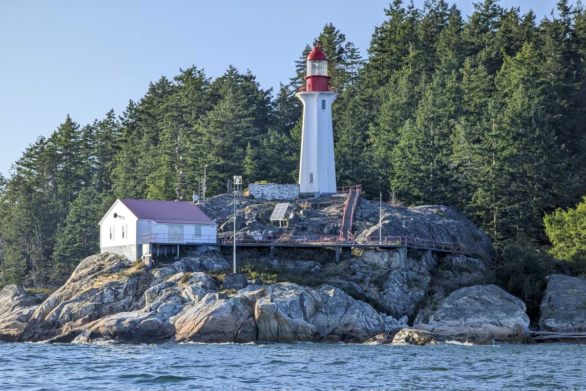 A lighthouse from the zodiac boat vancouver, canada