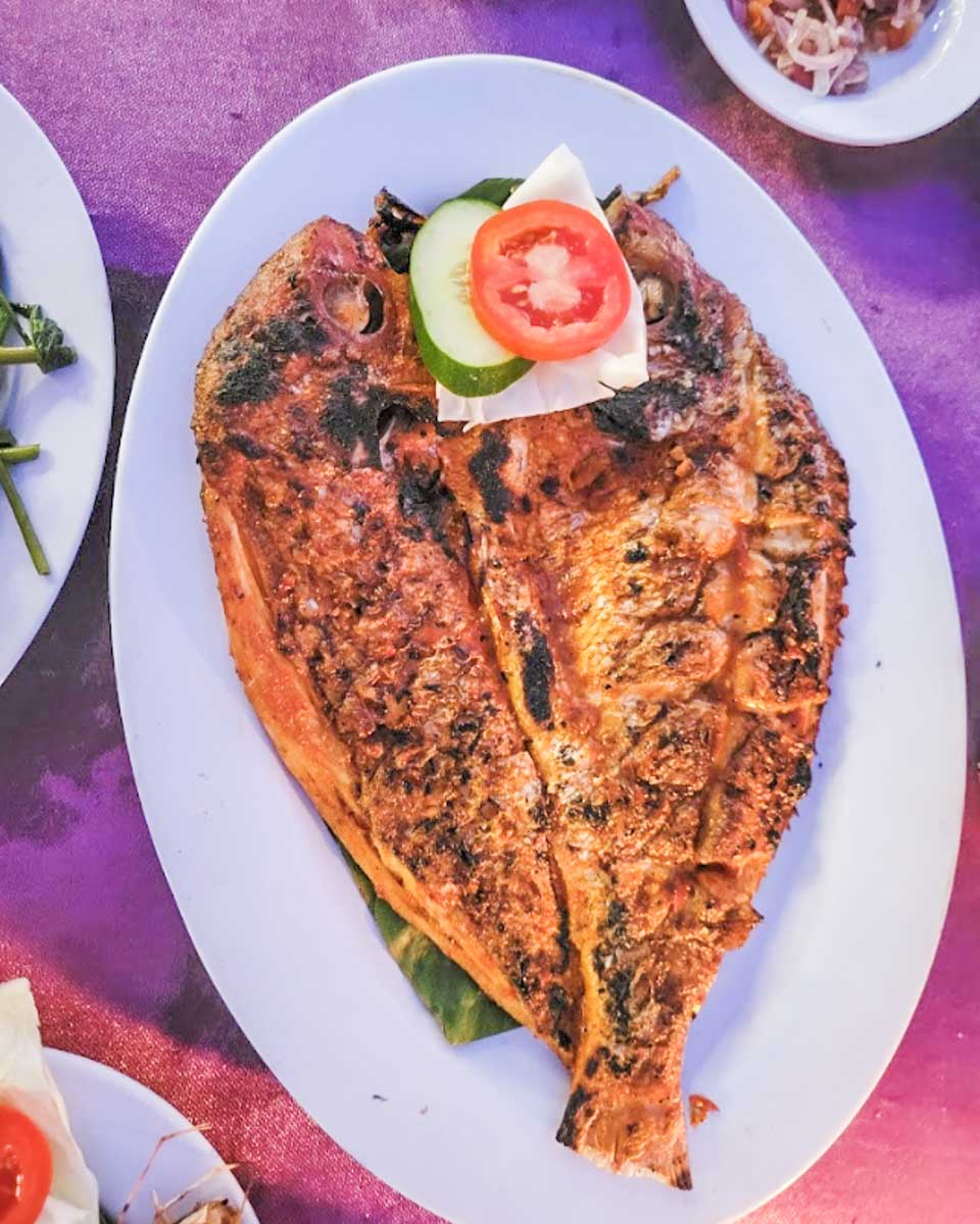 BBQ fish at Jimbaran Beach seafood BBQ
