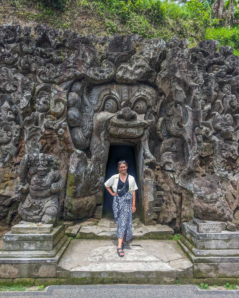 Bailey at Goa Gajah, Elephant Cave in Ubud, Bali