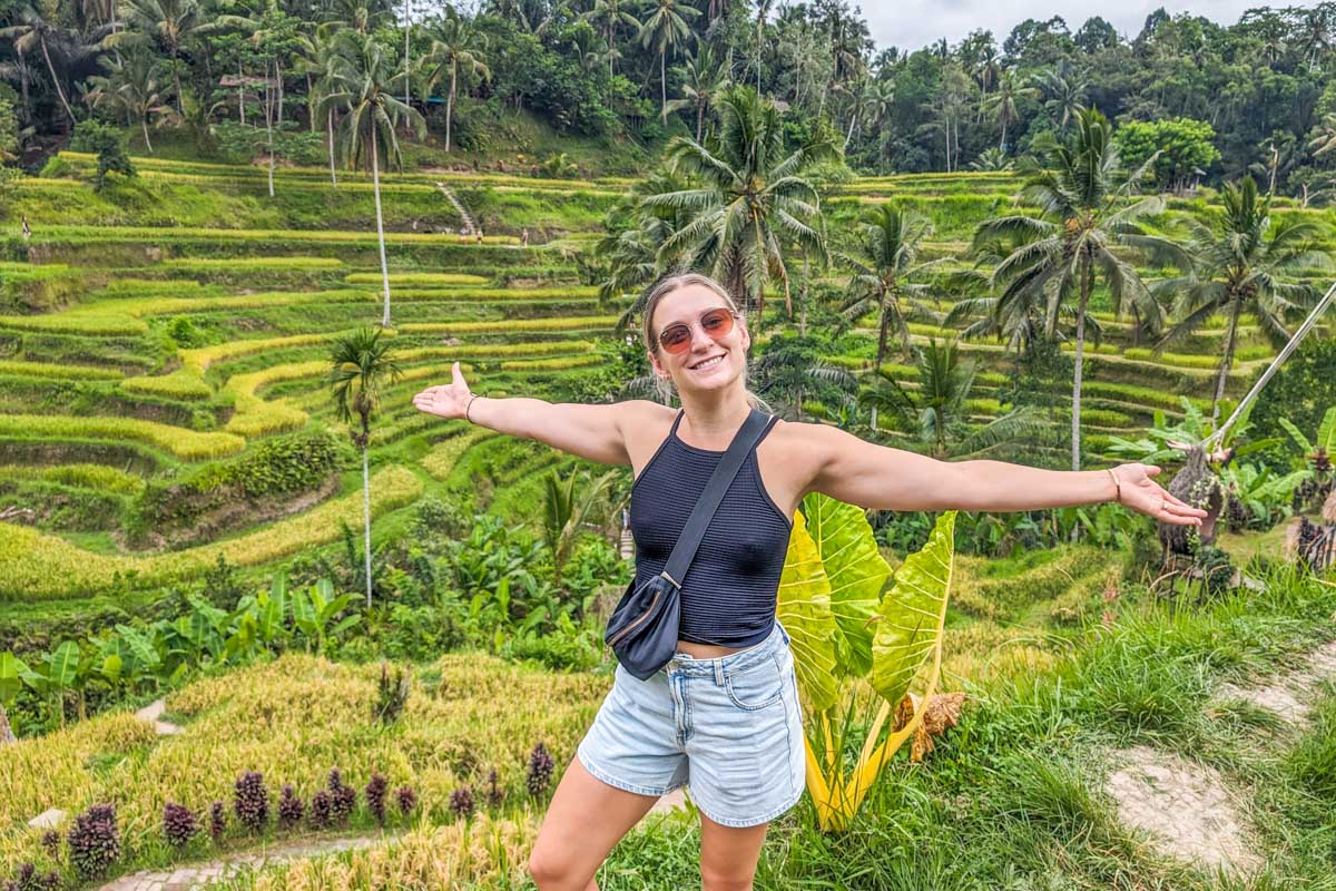 Bailey poses for a photo at the Tegalalang Rice Terrace in Ubud, Bali (2)