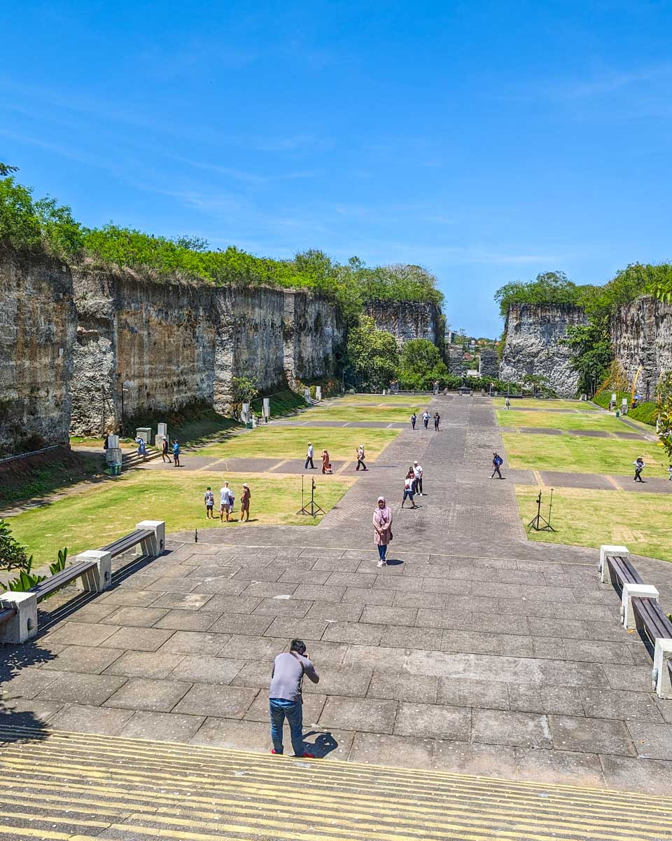 Cliffs at the Garuda Wisnu Kencana Cultural Park in Uluwatu