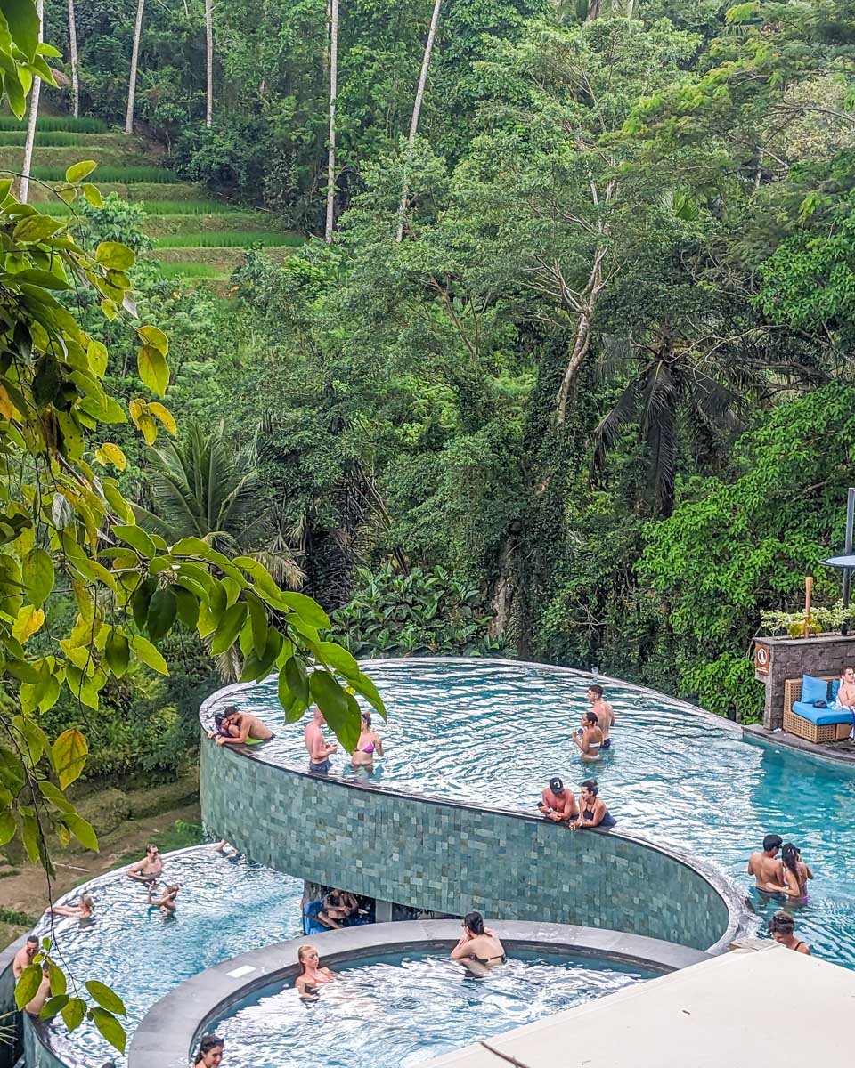 People enjoy the pool at Cretya Ubud in Bali