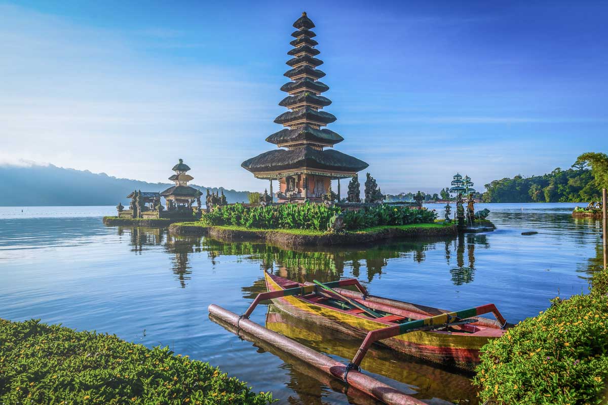 The beautiful Ulun Danu Temple in Bali, Indonesia