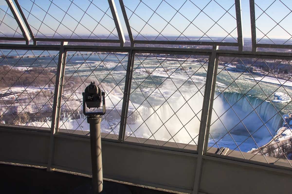 Views from the Skylon Tower in Niagara Falls, Canada