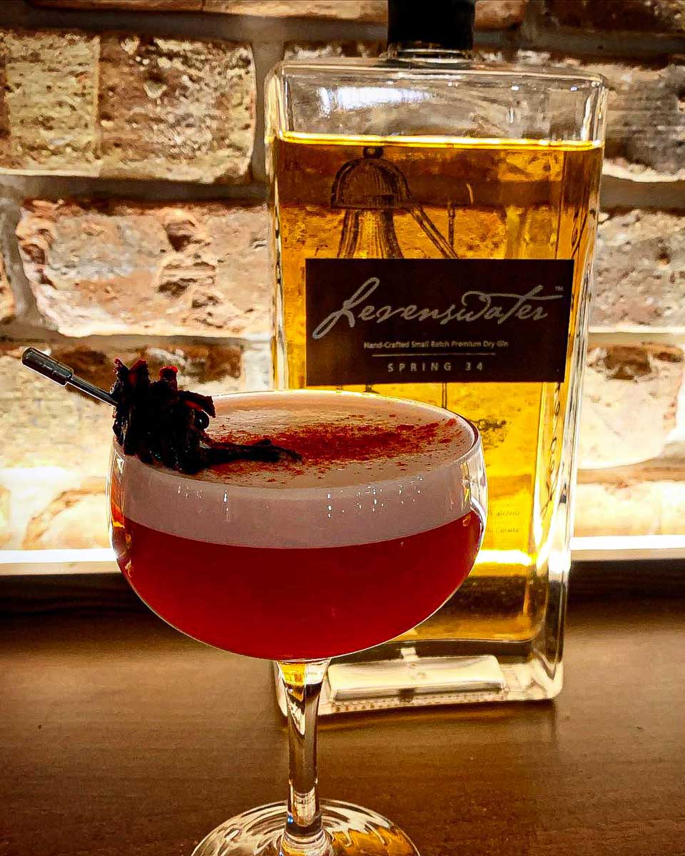 A cocktail at Ankor restaurant Canmore Alberta Canada