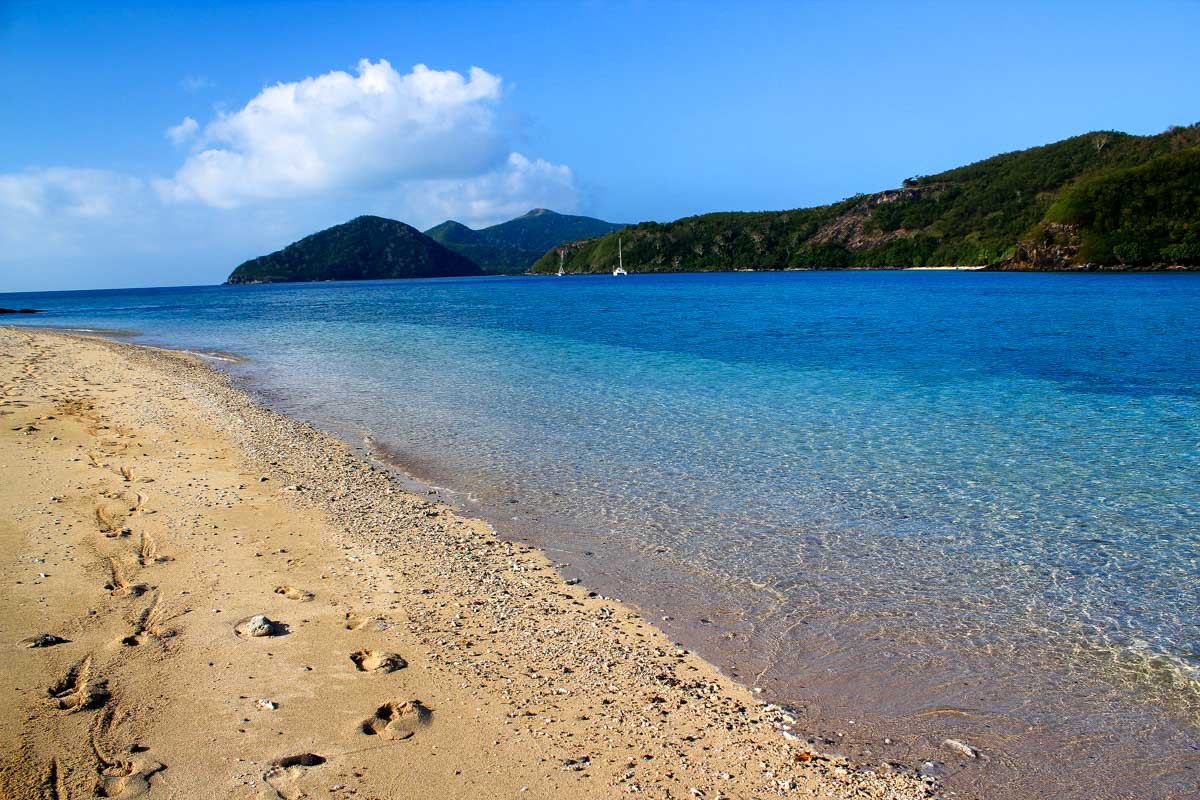 A beautiful beach on a multi day cruise fiji