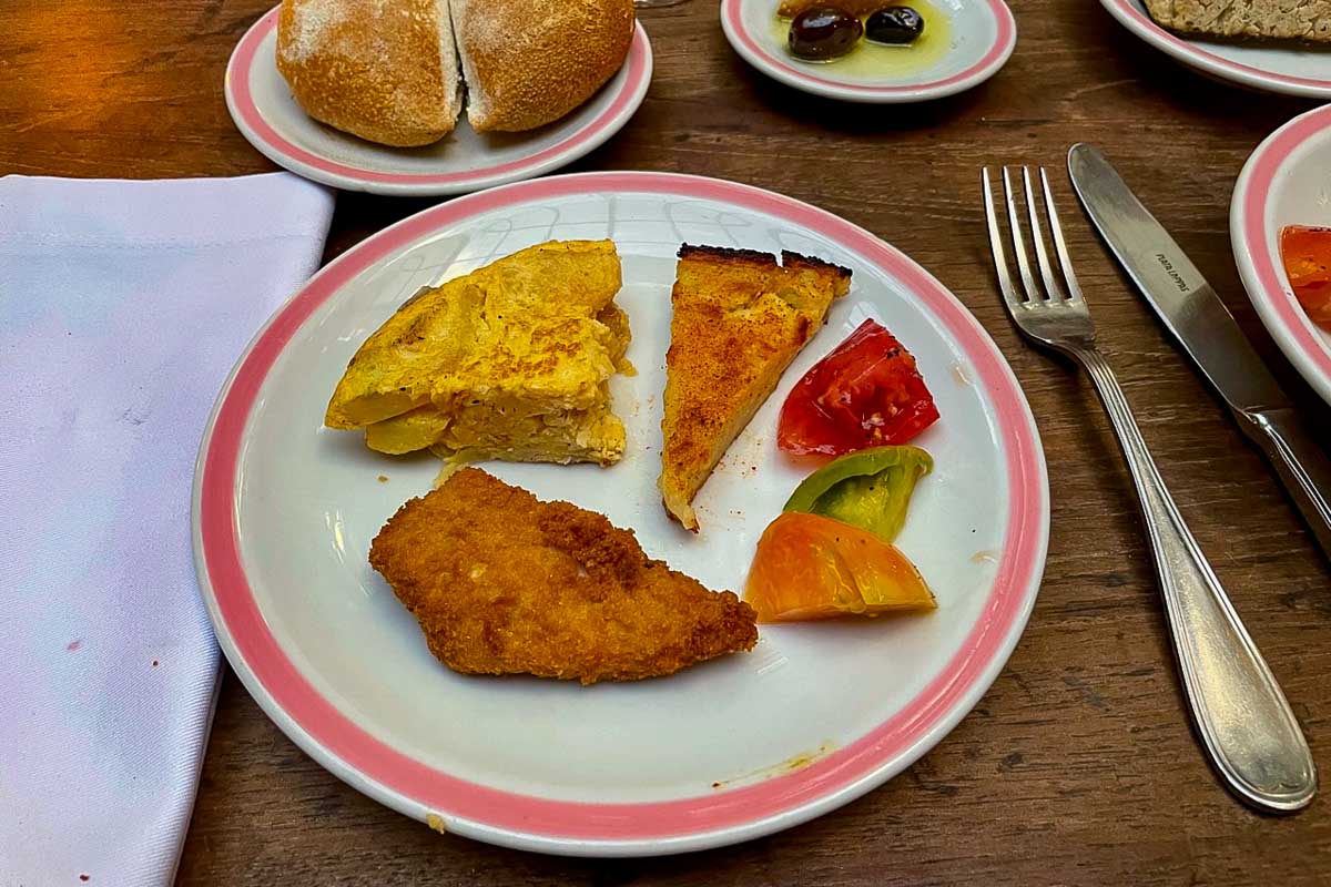 A main course meal on a sherpa food tour in Buenos Aires Argentina