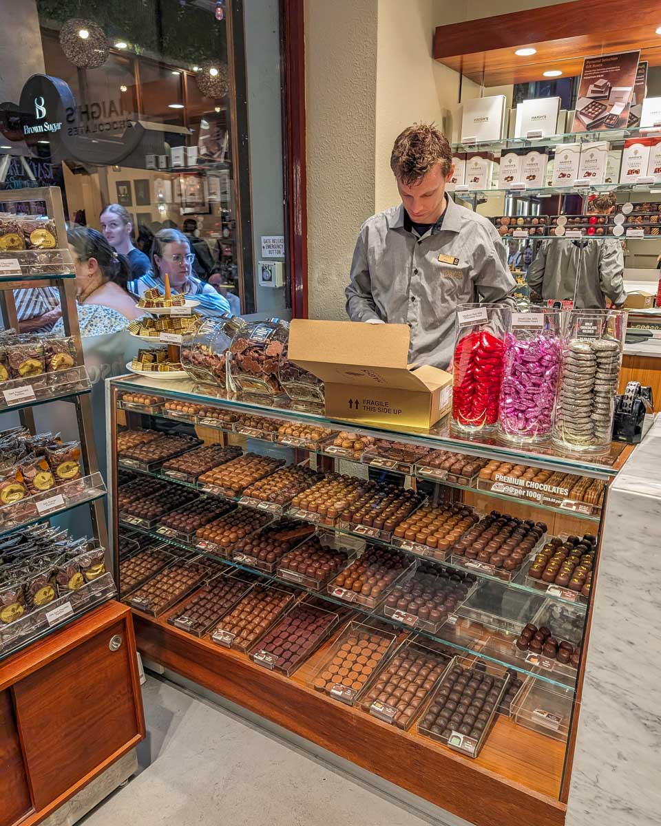 Haigh’s Chocolates inside the Block Arcade in Melbourne, Australia