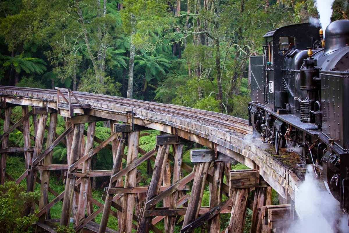 Puffing Billy in the Dandenong Ranges in Melbourne, Australia