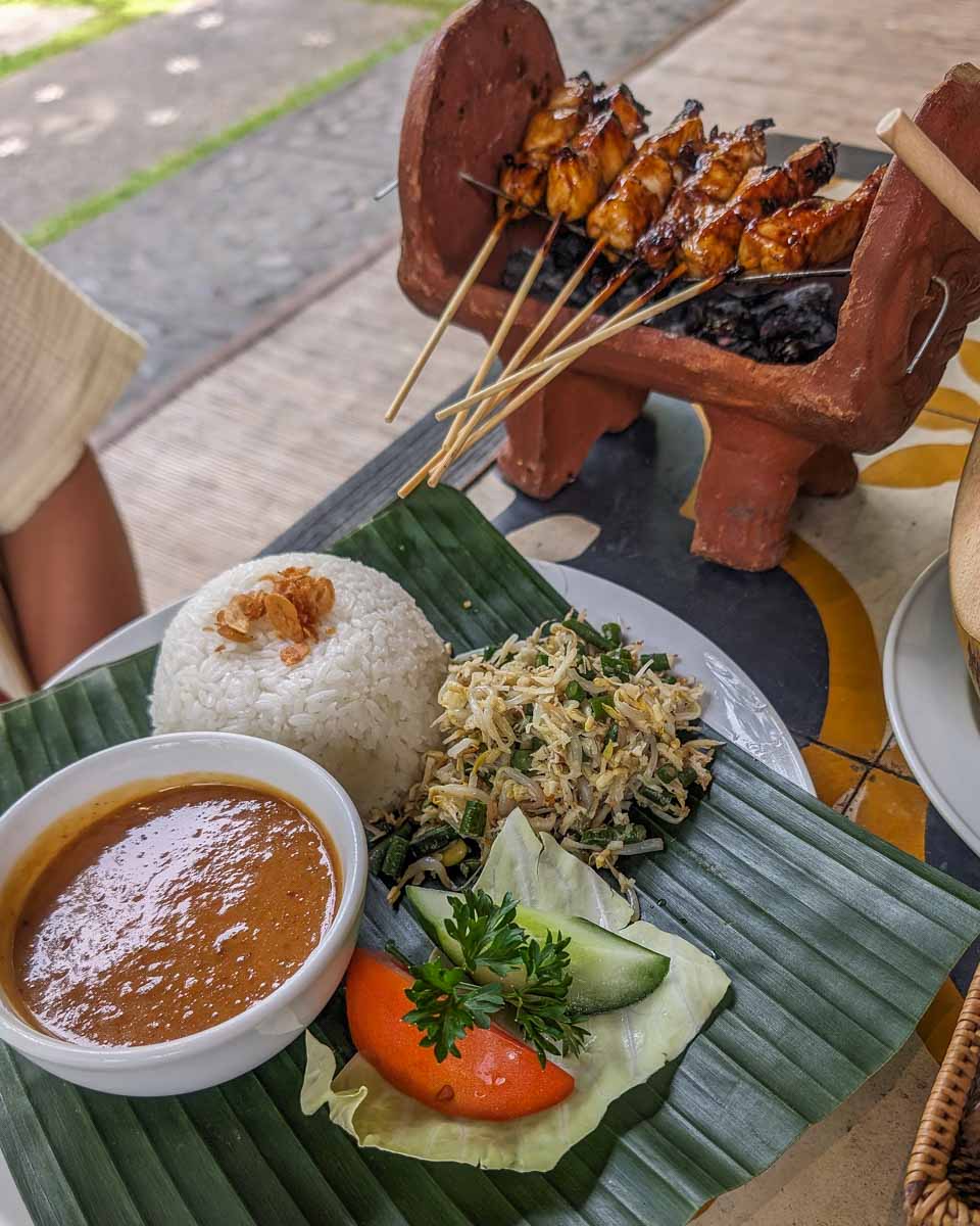 Satay we tried on a food tour in Bali