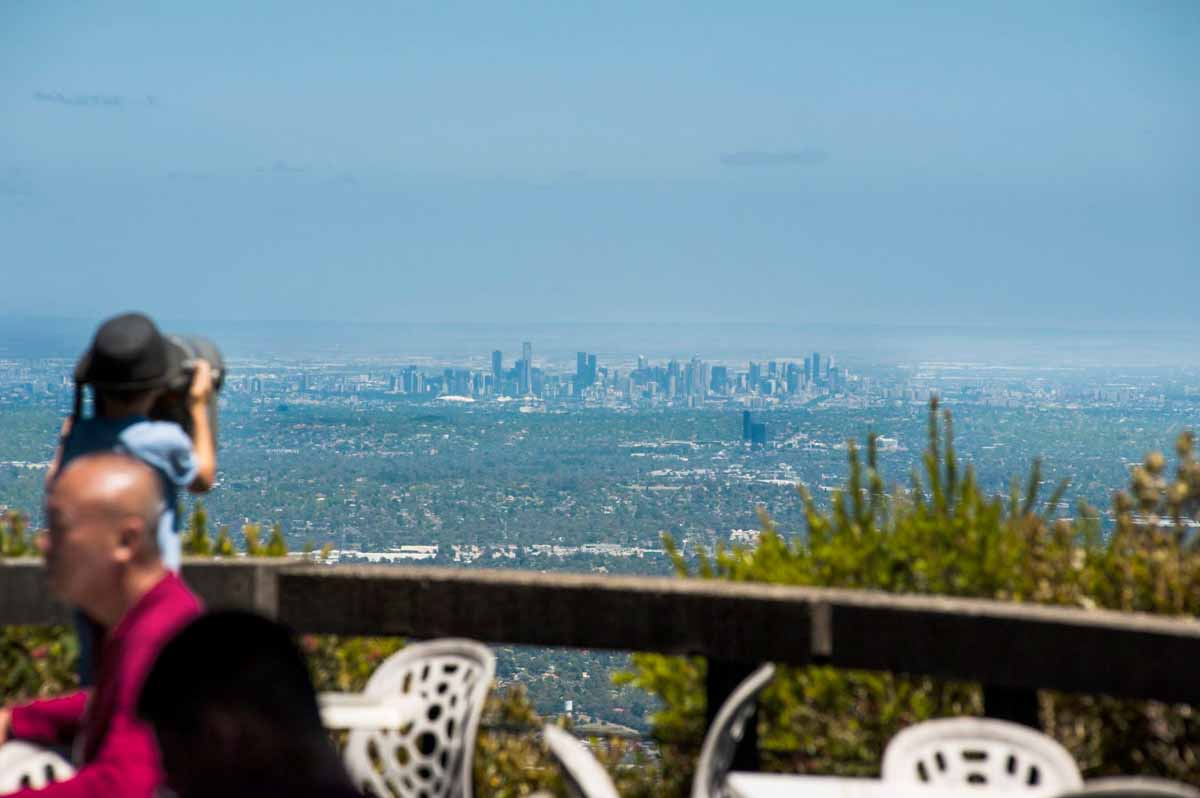 View from the Sky High Bistro in the Dandenong Ranges near Melbourne