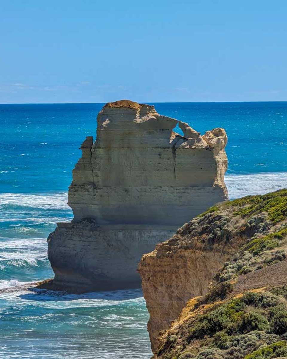 A limestone formation at the Twelve Apostles on the Great Ocean Road