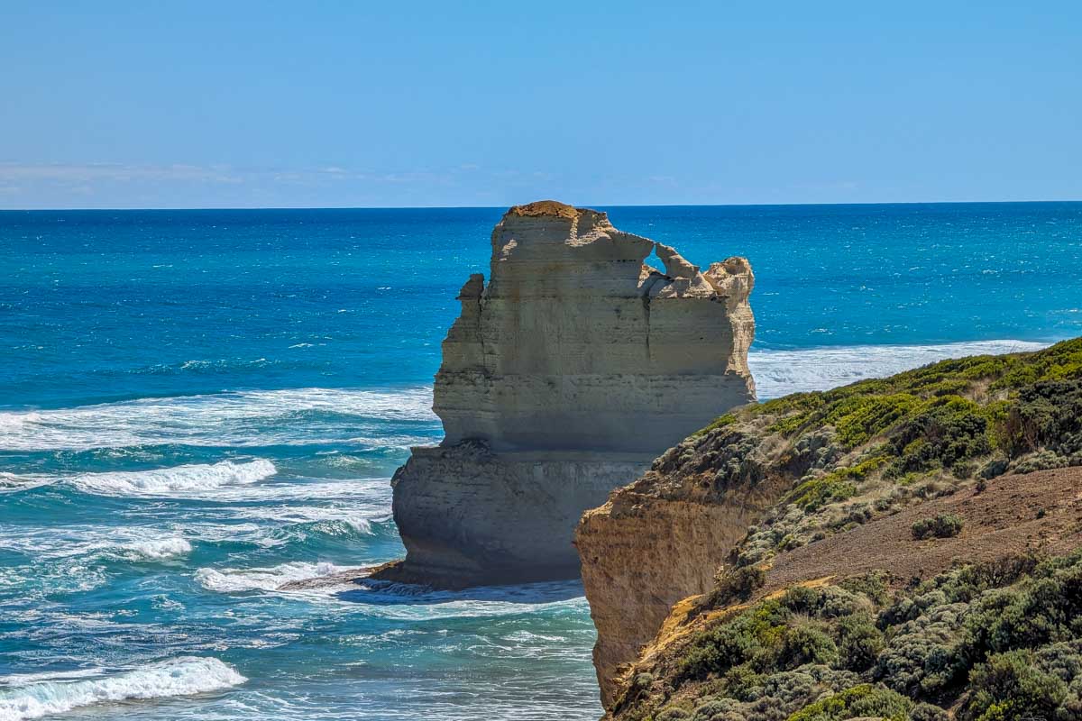 A limestone formation at the Twelve Apostles on the Great Ocean Road