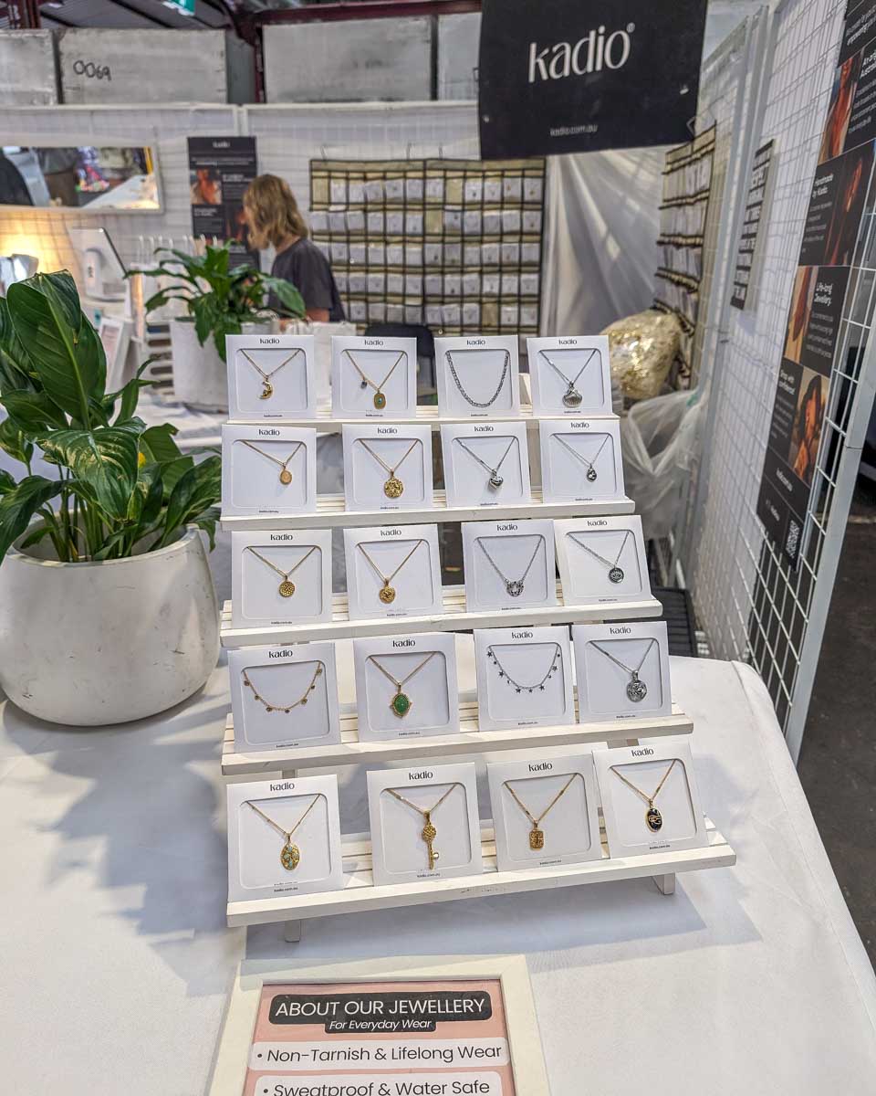 Jewellery for sale at the Queen Victoria Market in Melbourne Australia