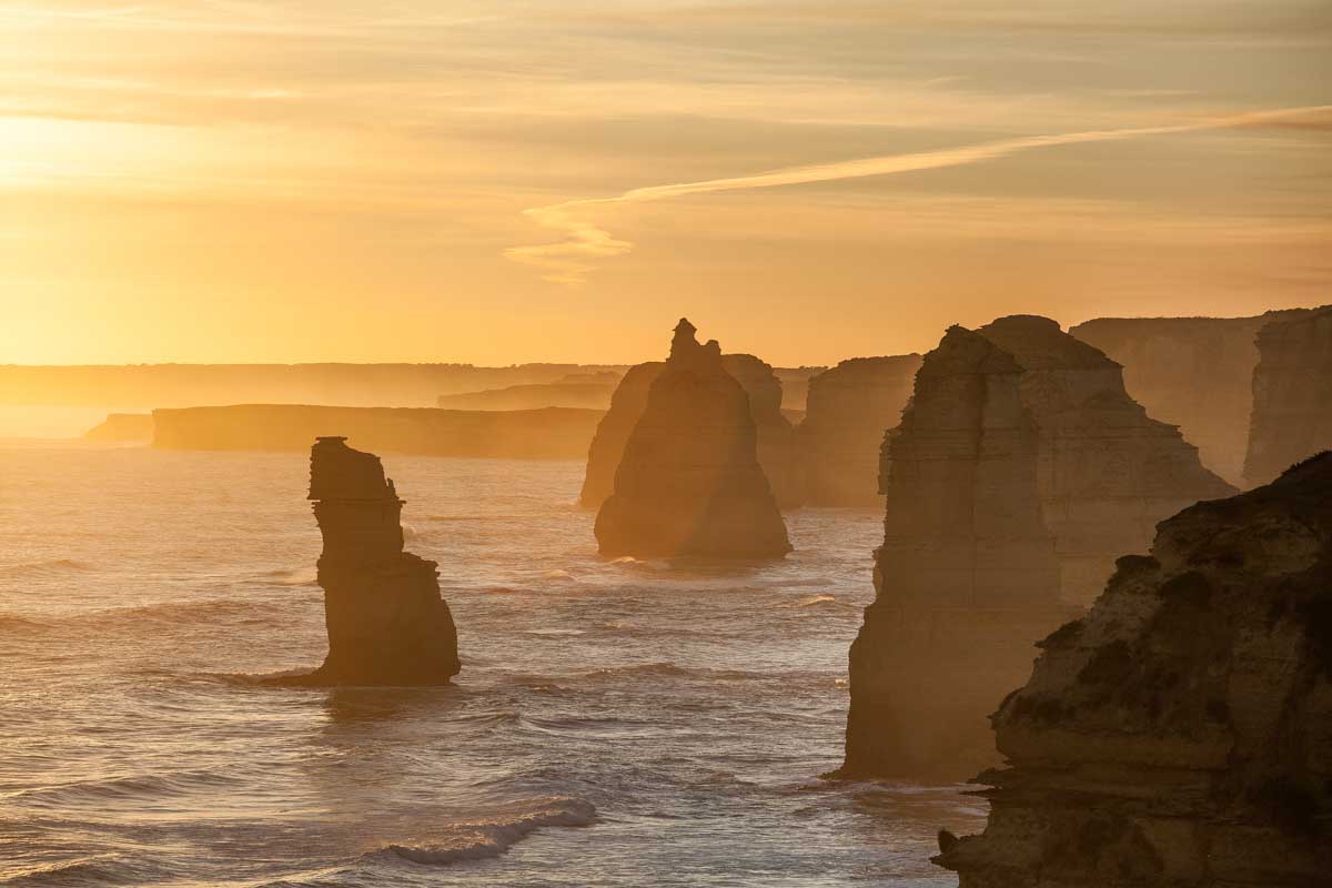 Sunset at the Twelve Apostles on the Great Ocean Road