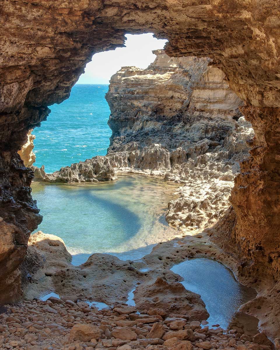 The view of The Grotto on the Great Ocean Road