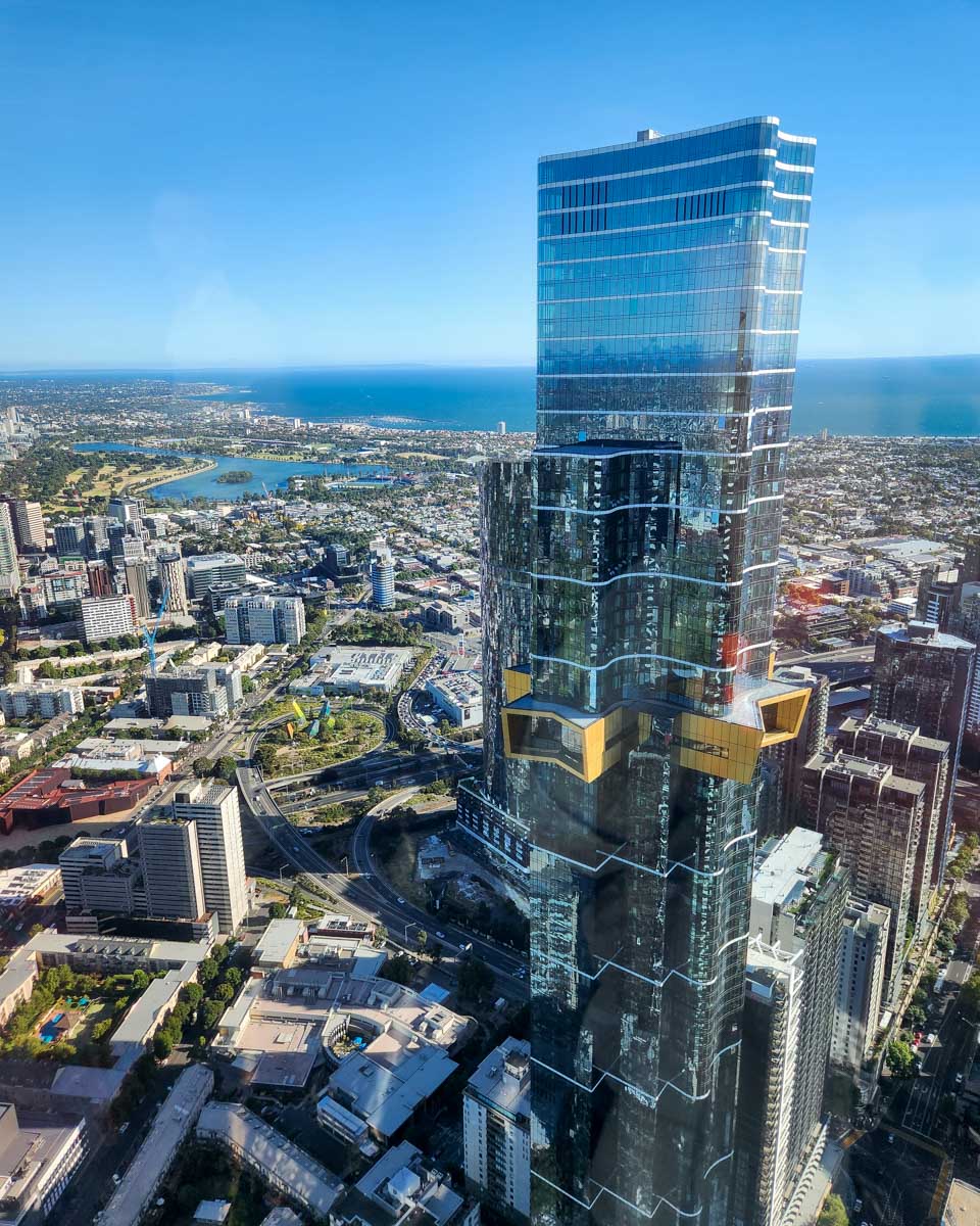 View of the Australia 108 building from the Melbourne Skydeck