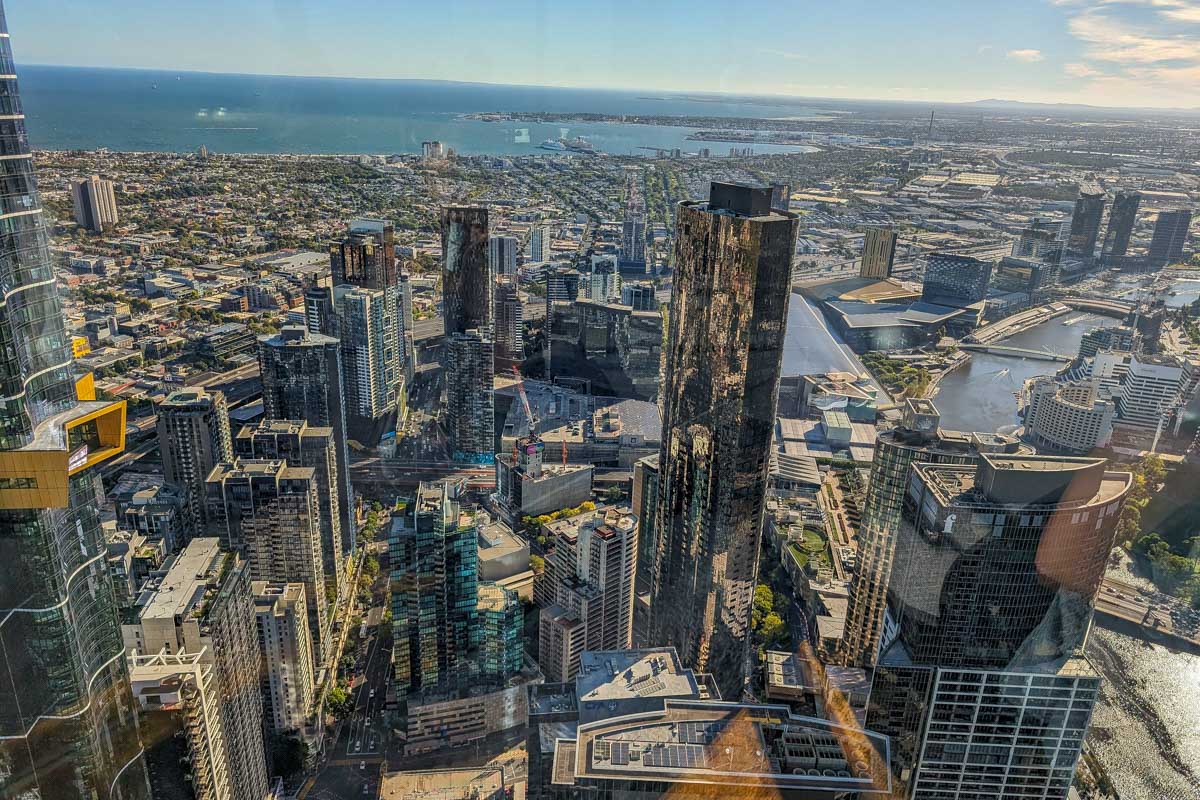melbourne from the melbourne skydeck