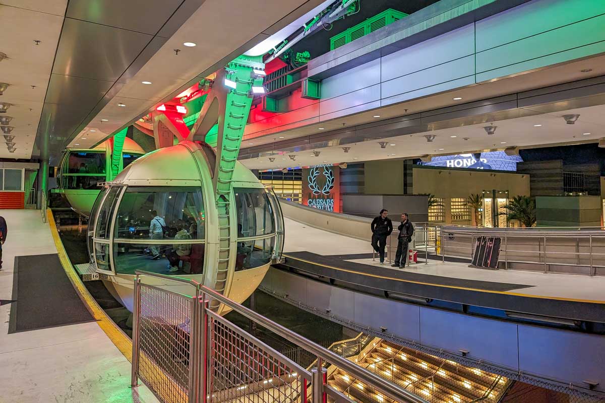 A pod at the High Roller Las Vegas